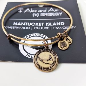 Alex and Ani Gold Nantucket Island Charm Bracelet